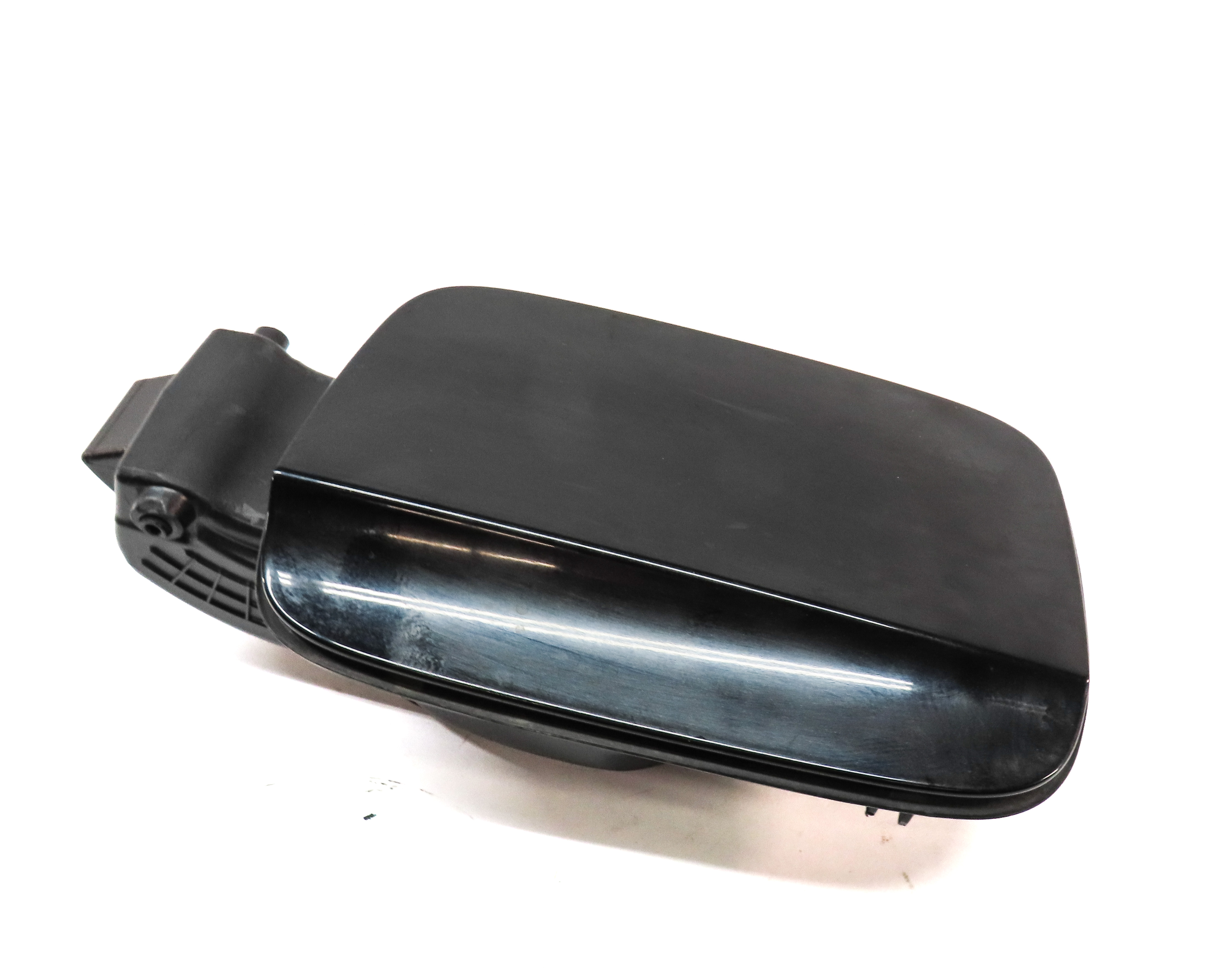 2015-2018 AUDI Q3 (8U) FUEL TANK DOOR LID TRIM w/ HOUSING & CAP (Black) — exact item pictured